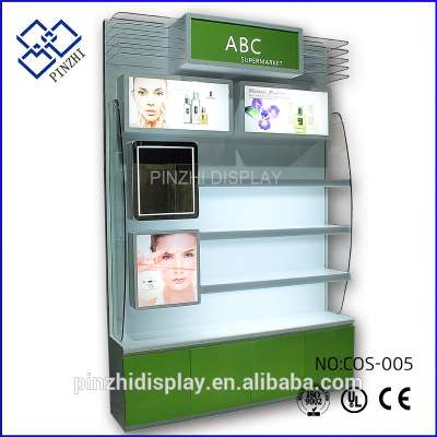 Newset design cosmetic display kiosk in mall cosmetic furniture for sale cosmetic display unit stand