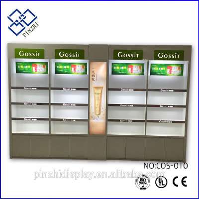 New design cosmetic mall kiosk ideas classical perfume kiosk showcase