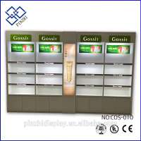 New design cosmetic mall kiosk ideas classical perfume kiosk showcase