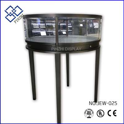 High quality jewellery shop display fittings round Jewelry showcase with storage drawer