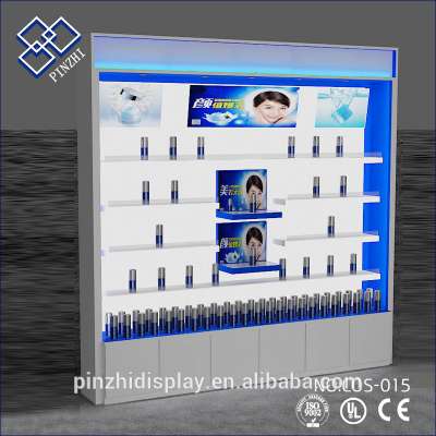 High end display cabinet showcase shopping mall cosmetic display racks for cosmetics