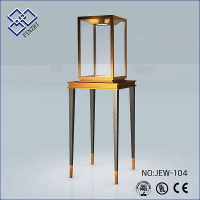 Custom Logo luxury jewelry stand retail store equipment glass display cabinet for jewellery shop